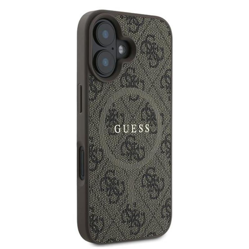 Guess 4G Ring Classic Logo Magsafe - Etui Iphone 16 Plus (Brązowy)