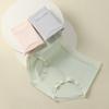 Ladies Spring and Summer Simple Pure Cotton Antibacterial Extension Crotch No Trace Breathable Briefs