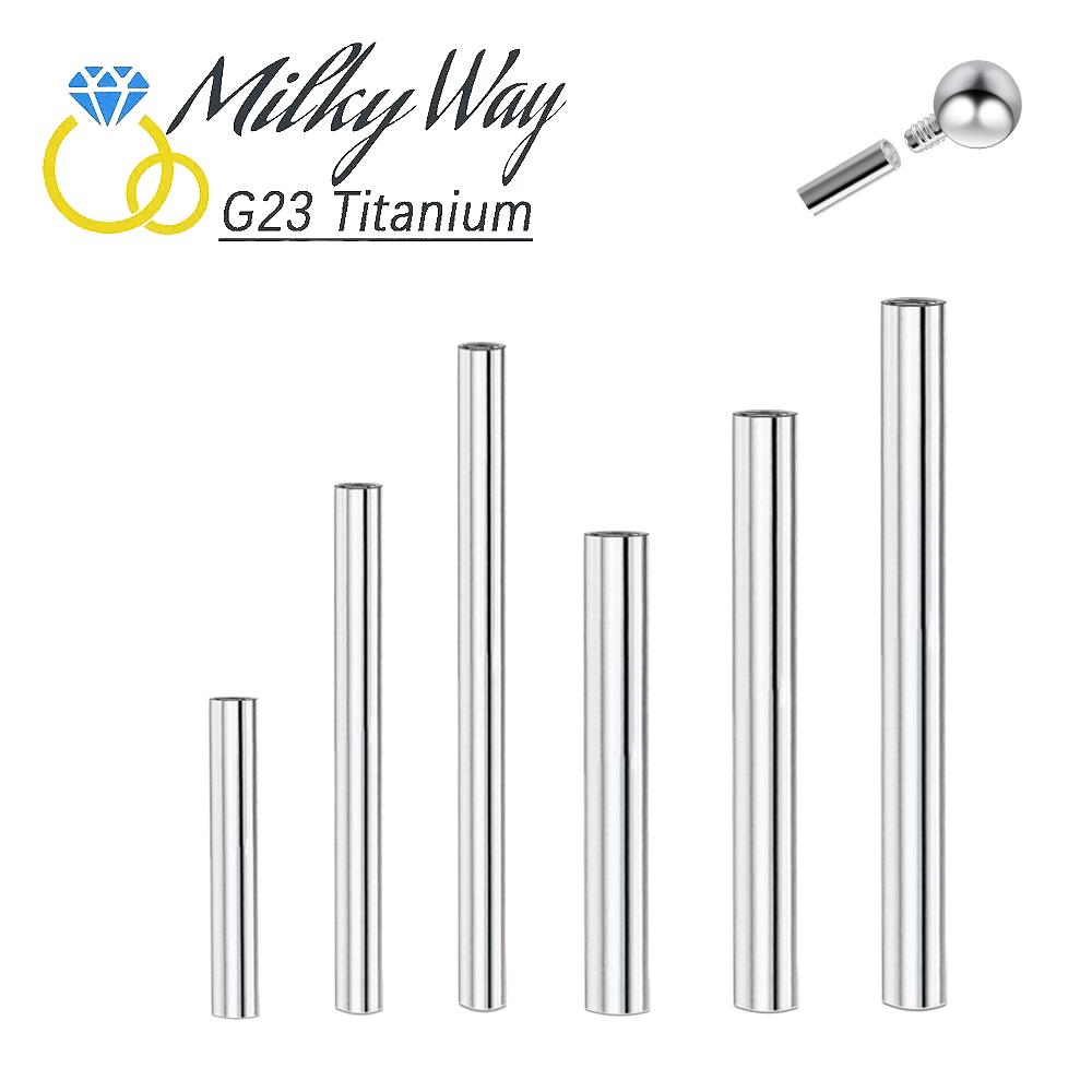 5/10/50pcs F136 Titanium Implant Grade 16G 14G Straight Barbells Tongue Nail Nipple Studs Ear Helix Piercing Jewelry Accessories