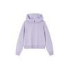 Plain Hooded Zip-Up Sports Hoodie Women Hoodies Purple-Smoke 962337702-2