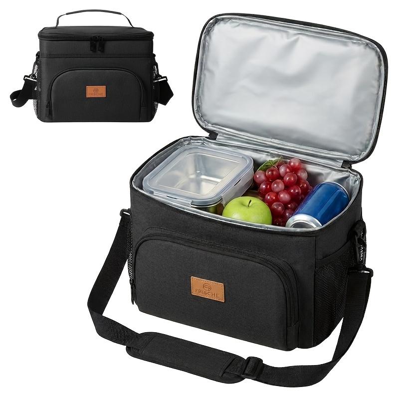 Large-capacity picnic bag, non-food contact, women's insulated lunch bag, reusable portable cooler bag, multifunctional crossbody bag with adjustable