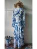 2025 Spring European & American Style Small Floral Chiffon Dress for Women