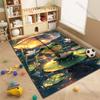 Multiple Sizes Frog with Umbrella On Lily Pad Print Carpet Rug for Living Room Bedroom Sofa Doormat Home Decor Non-slip Mat
