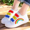 Children's Canvas Shoes Girls' Shoes Girls' Small White Shoes Baby Board Shoes Rainbow Boys' Single Shoes