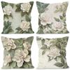 Faded Gardenias On PillowcasesSuitable for Sofa Car Bedroom Decorative Cushion Cover Pillow Cover