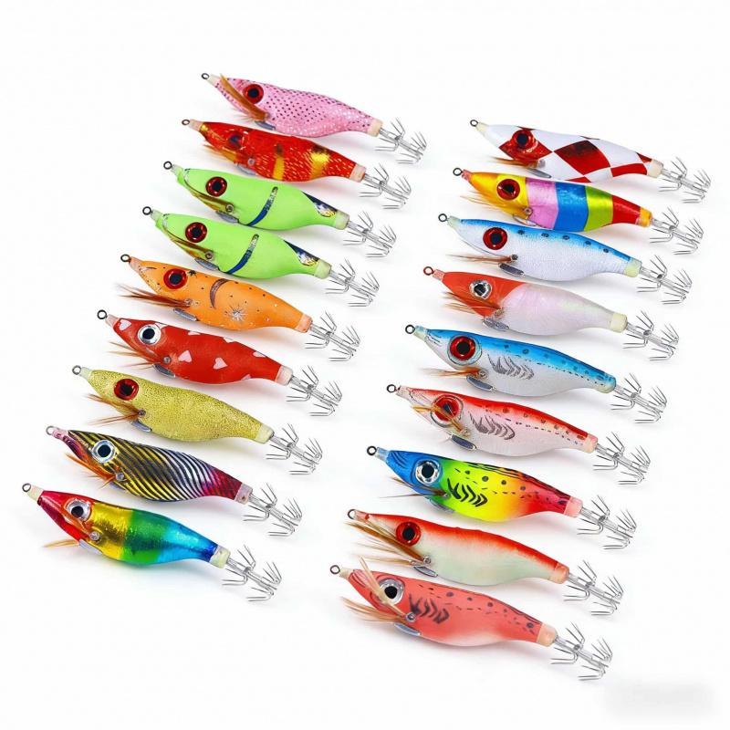 Night Fishing Lure Set10CMLuminous Wood Shrimp9GBig-eye shrimp squid hook, highly realistic lure for bass and fish