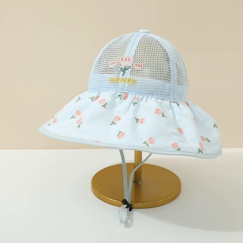 Summer Childrens Sun Hat With Large Brim And Breathable Mesh For Girls And Babies