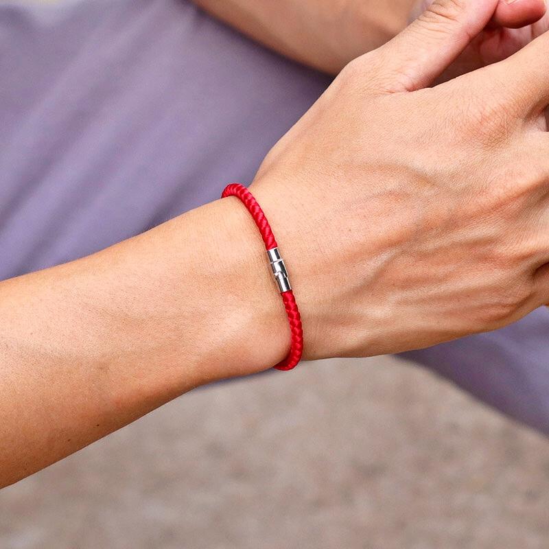 Simple Style Keel Rope Bracelet Unisex Magentic Clasp Lucky Red Thread Braslet Friendship Jewelry Beach Accessories Gift Joias