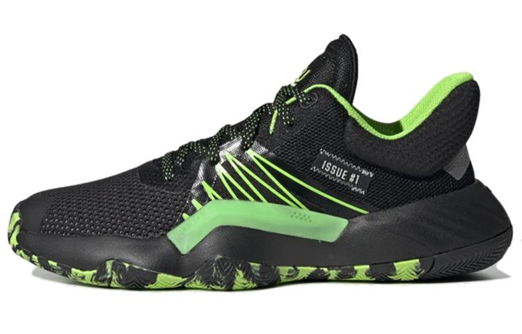

Adidas D.O.N. Issue #1 J Non slip Lightweight Low top Children s Basketball Shoes Black Green Teenagers EF2933 40