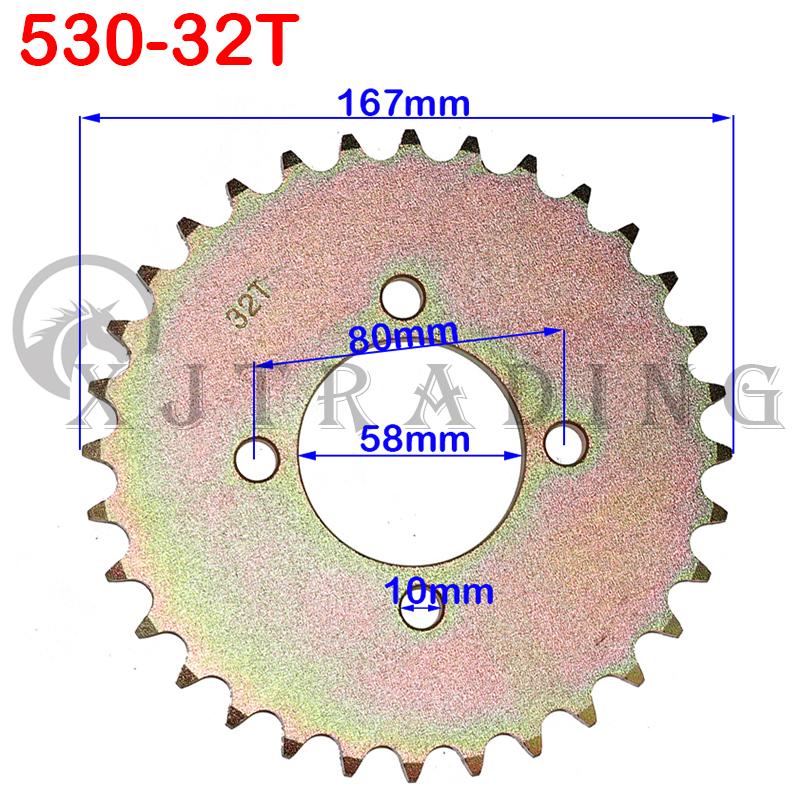 530 Chain 28T/31T/32T/35T/37T/40T/41T/45T Teeth Rear Sprocket For ATV Quad Pit Dirt Bike Buggy Go Kart Motorcycle Motor Parts
