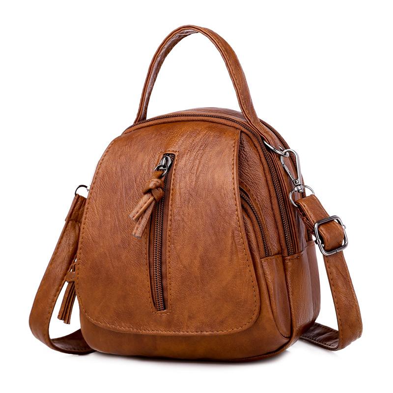 

Women Crossbody Bag Euro-American Fashion Trend New Phone Bag Soft Leather Texture Multi-Compartment Shoulder Bag Coin Purse коричневый