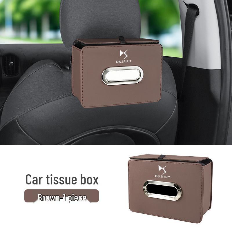 DS Series Car Tissue Box Holder for DS5/DS6/DS7/DS9/DS4S/DS5LS - Folding Pull-out Storage