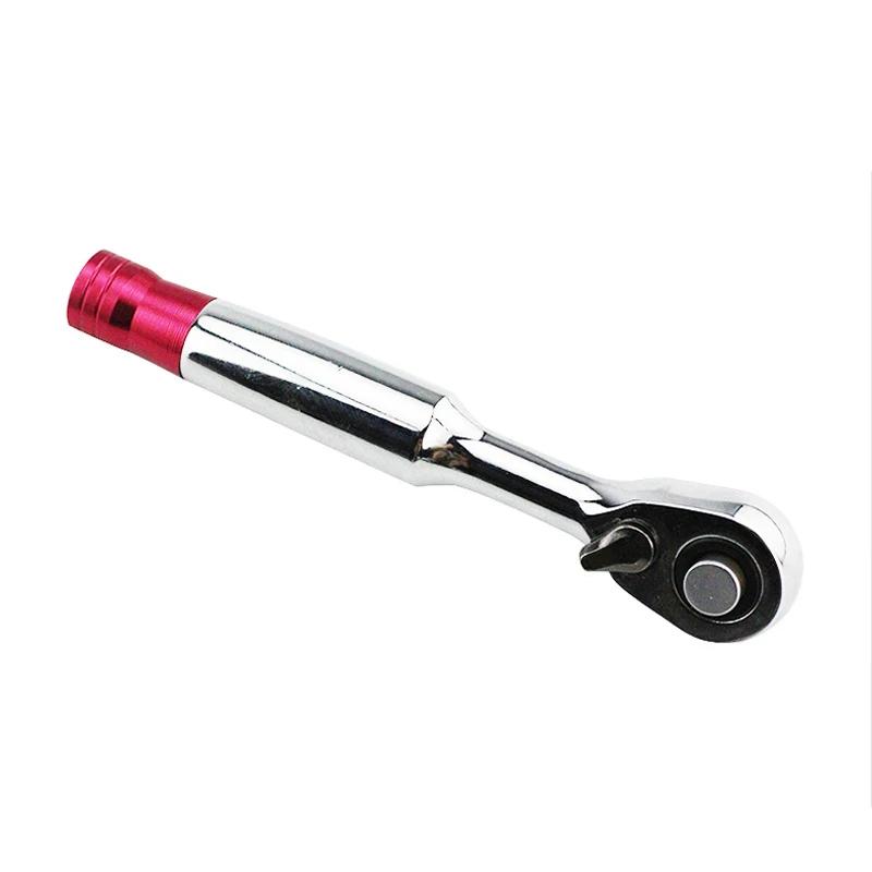 Mini Ratchet Wrench Bit Handle 1/4" Ratchet Wrench 72 Tooth Tool Set Double Bit Handle For Car Bicycle Repairmen Tool