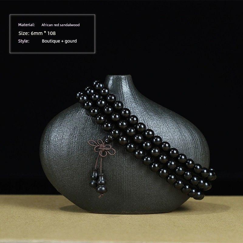 

Коллекционные браслеты с автографами, погруженная деревянная пара, украшение из эбенового дерева 6mm * 108 [Boutique line]]