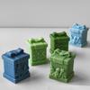 3D Santa Christmas Gift Box Silicone Mold DIY Aroma Candle Plaster Decoration Mould Christmas Chocolate Candy Molds