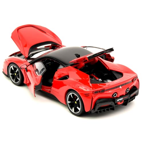 Bburago 1/24 Scale Ferrari SF90 Stradale Red [Open Engine Compartment Version] / Diecast Model Car, Finished Product, 18-26028(CN)