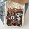 Retro Skeleton Pumpkin Cartoon Family Matching Tee Spooky Ghost Graveyard Print For Halloween Parentchild Party Outfits