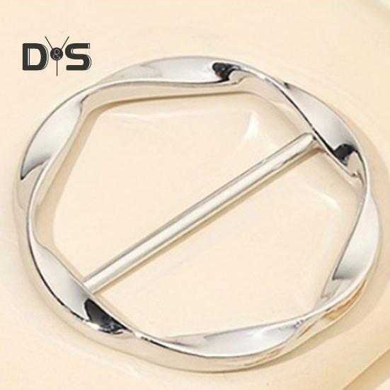 1 Pc/3 Pcs Women Scarf Ring Zinc Alloy Shirt Clips Twist Tee Knot Ring T-Shirt Ties Dress Clips Clothing Tightening Clip for Shirt Scarf Dress