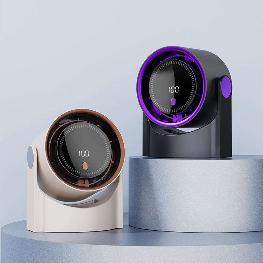 100 Level Desktop Cooling Fan USB Rechargeable High-Speed Circulating Fan Digital Display Electric Personal Fan for Home Office
