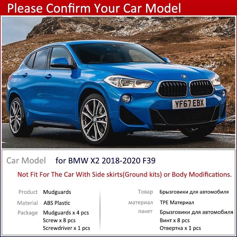 Set de 4 bucăți pentru BMW X2 F39 2018 Apărătoare de noroi Clapete de noroi Apărătoare de noroi Apărătoare de noroi Apărătoare de noroi Față Spate Accesorii auto