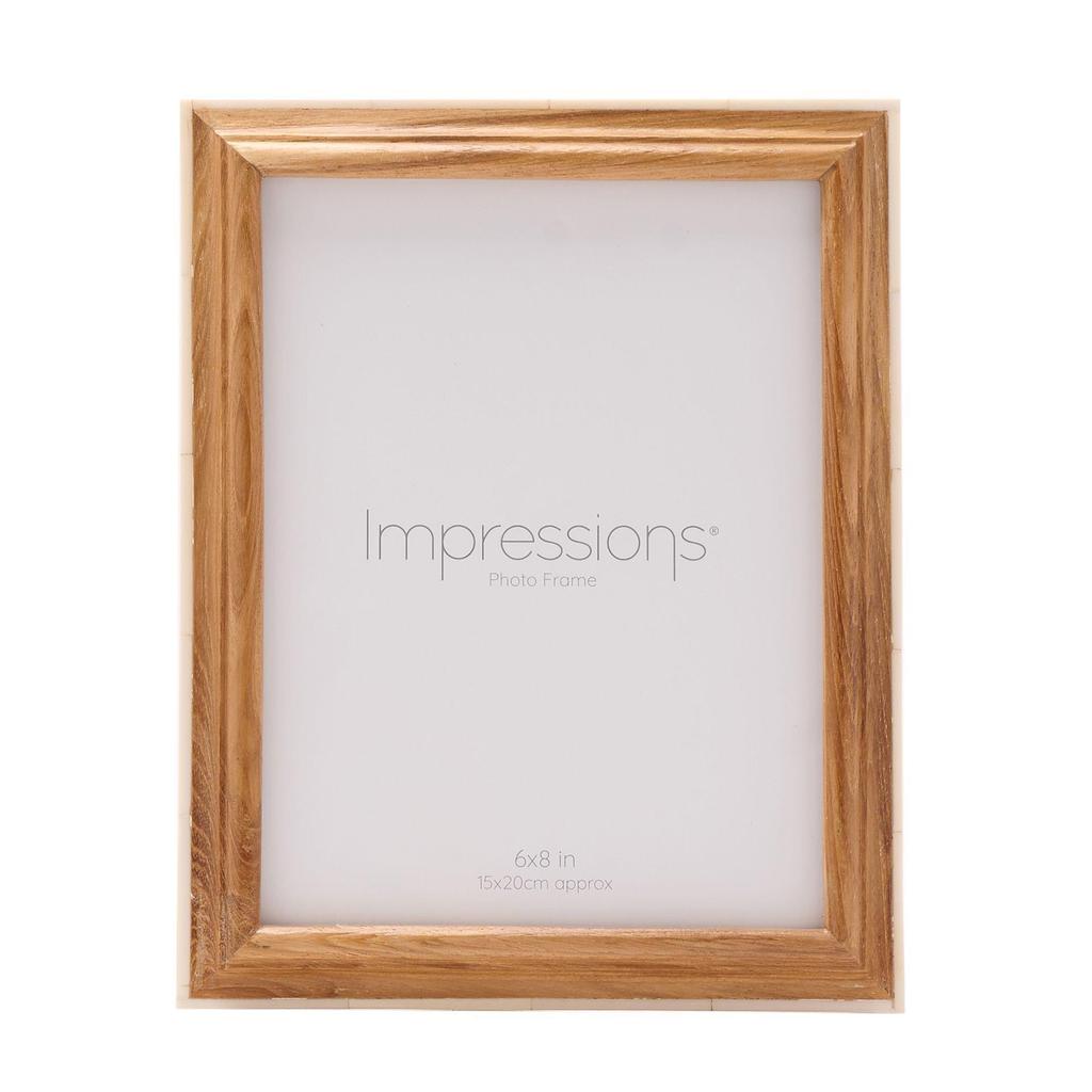 Impressions Wooden Photo Frame with White Trim 6 X 8