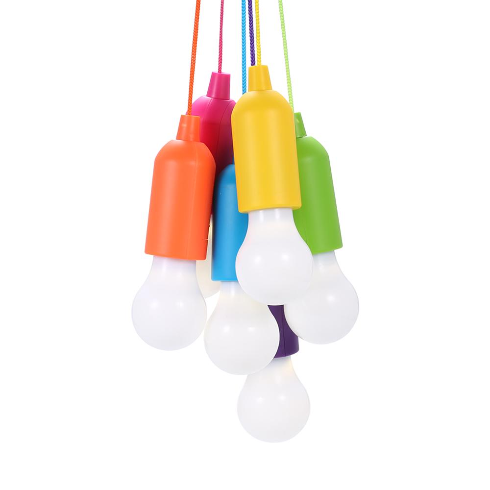 Tomshine 4.5V 0.5W LED Bulb Pull-Rope Switch 3 * AAA Battery Powered Operated Hanging Design 6 Pack