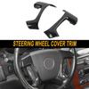 2pcs For SilveradoTahoeSierra Console Steering Wheel Cover Frame Carbon Fiber