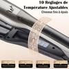 Lisseur Boucleur Vapeur - WENZYLIQUOX - Pro - 10 temp. (jusqu'à 230°C) - Plaques céramique - Vapeur brevetée