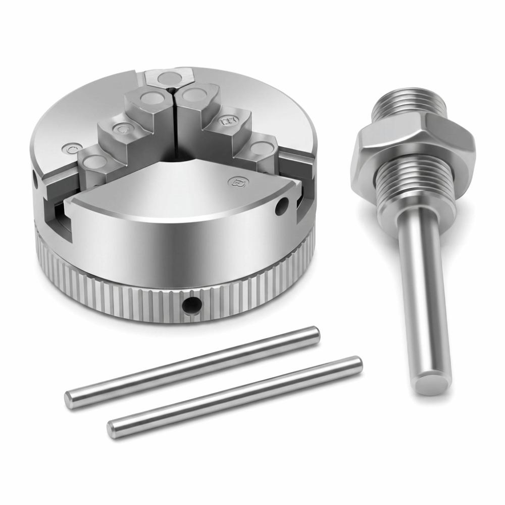 M12x1mm Thread 3 Jaw Lathe Chuck Aluminum Alloy Mini Lathe Chuck Set Lathe Jaw Small Wood Lathe