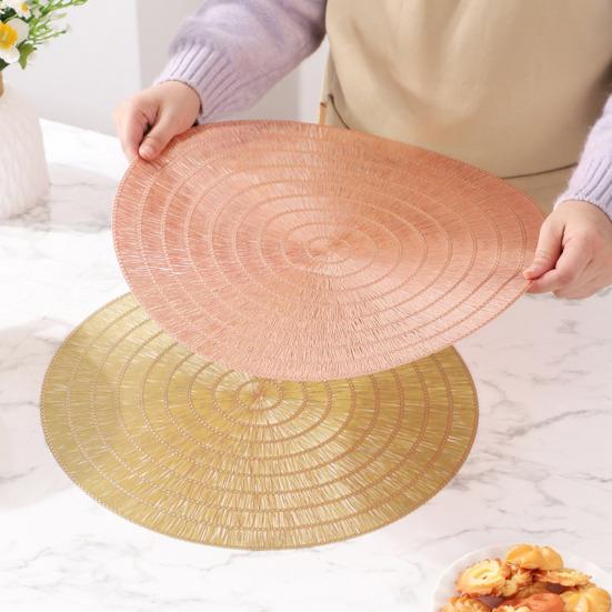 Reusable PVC Placemat Heat Resistant Dining Table Mat Wear-Resistant Stain-Proof Placemat for Home Kitchen Dining Table Protection