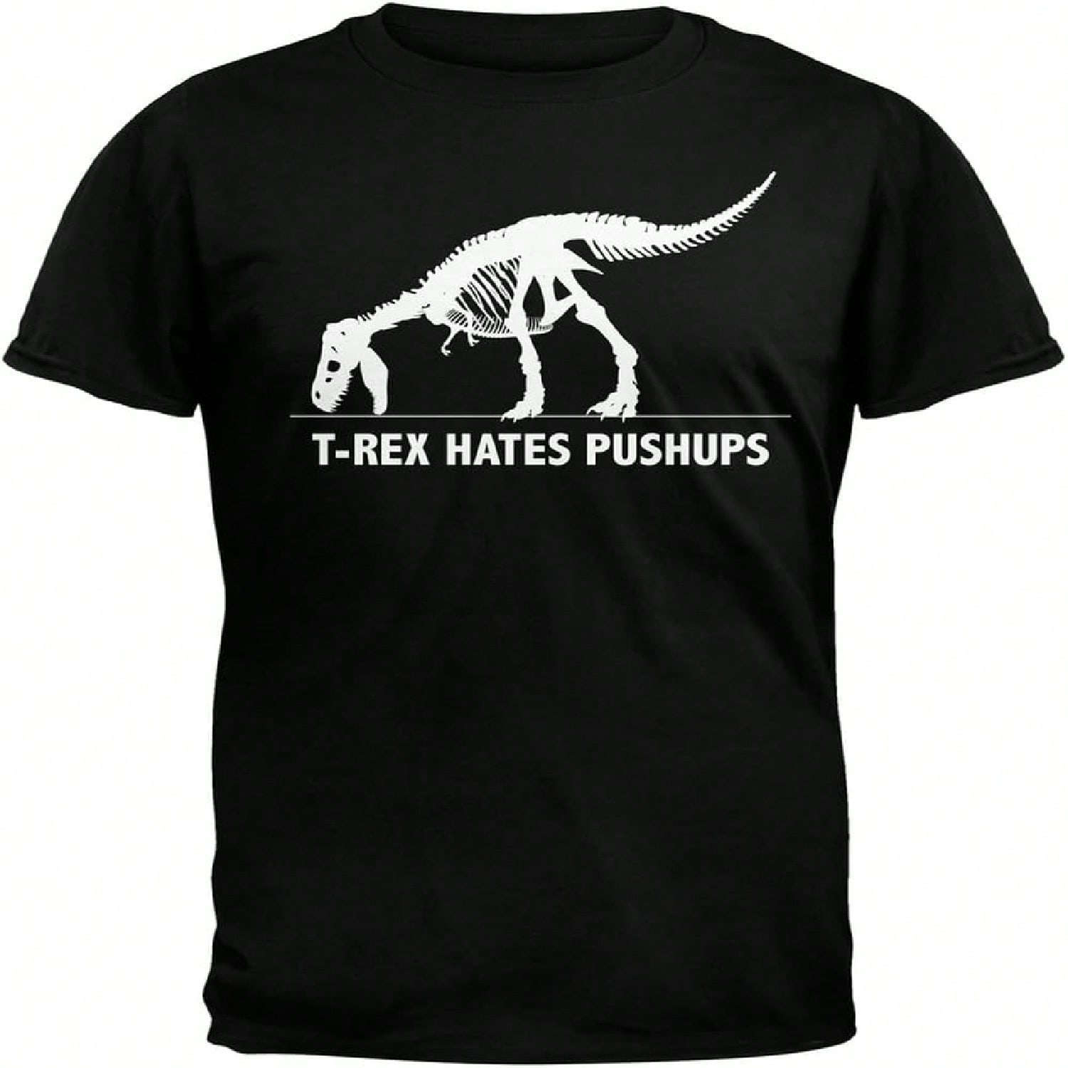T-Rex Hates Pushups Black T-Shirt - X-Large S разноцветный