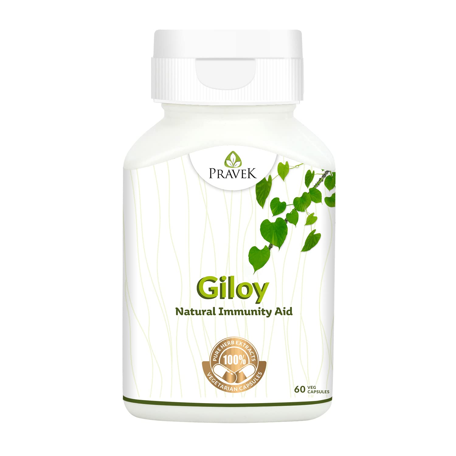 

Pravek Giloy, Natural Immunity Aid Extract, Antioxidant Properties | 60 Capsules 100gm 0.2lbs