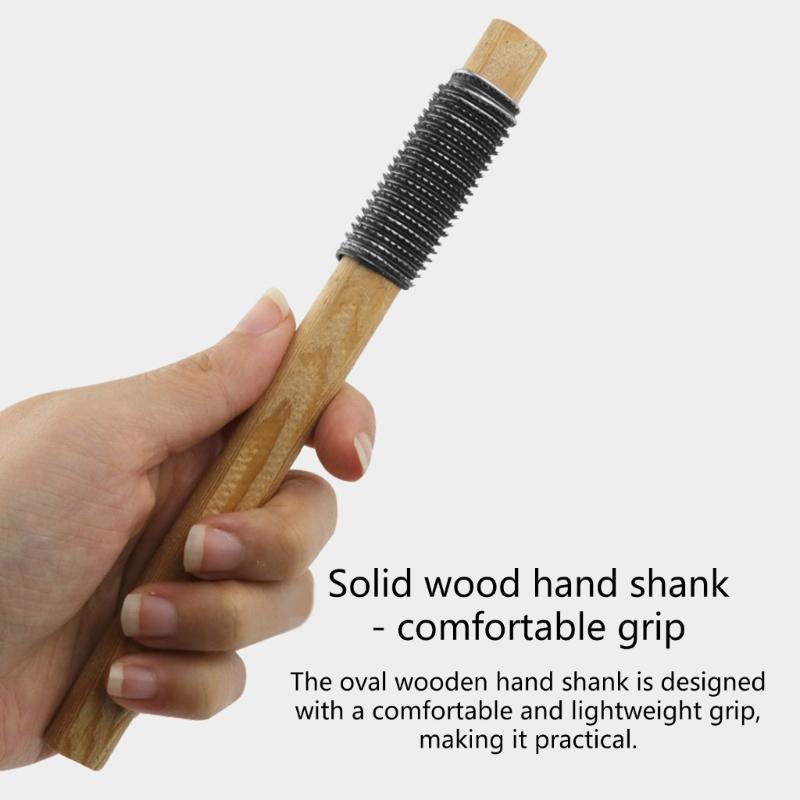 2Pcs Tire Filing Tools Professional Inner Tube Repair File Ergonomic Wooden Grip Short Round Wood File Easy to Use