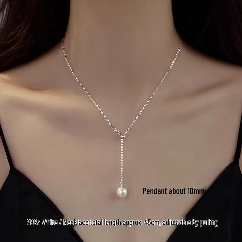 2024 Luxurious Pearl Clavicle Choker: 925 Sterling Silver Necklace for Women