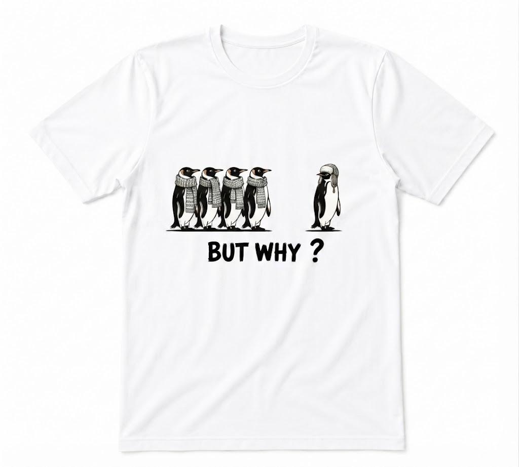 Nihilist Penguin But Why Penguin Lonely Penguin White T-shirt
