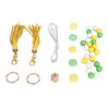 Keychain Lemon Silicone Bead Keyring Key Chain 15mm Silicone Bead Tassel Set for Decoration