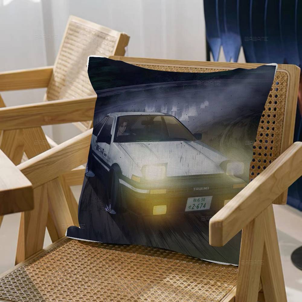 Anime IInitial D Pillow Cushion Cover Pillowcase Living Room Sofa Home Decor Customized