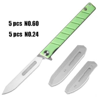 NEW The PEI/G10 Handle Folding Knife Suitable For A Variety Of Scalpel Blades Mini Portable EDC Utility Knife With NO60 Blades