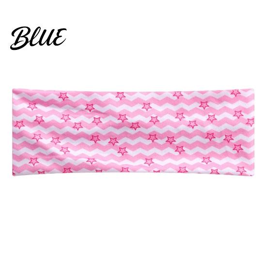 Hair Fixing Tools for Face Washing Elastic Wide Headband Women Non-Slip Stretchy Band with Star Brimmed Holders Wave Print Yoga Running Sports