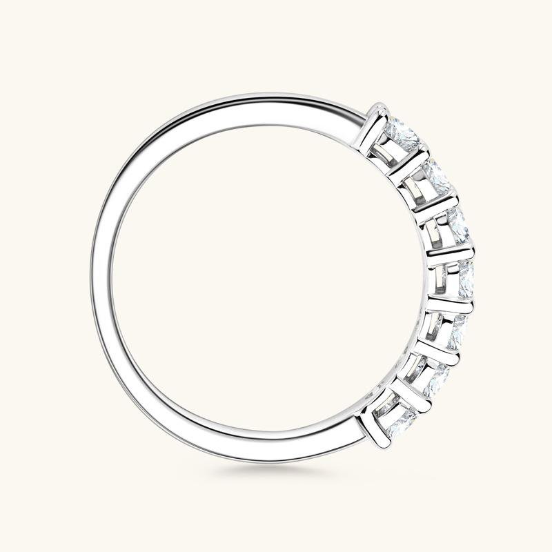 Silvere Glam A Trendy And Cool Moissanite Ring With A Light Luxury And Niche Design. The 925 Sterling Silver Seven-star Ring Does Not Fade