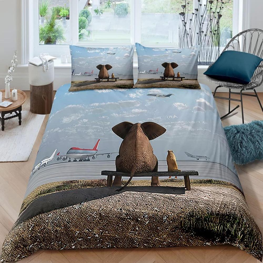 Animal patternDuck Cute Duvet Cover Bedding Set 3-Piece Teenager Boys Girls Microfibre  Set  Room Decoration Adultduvet Cover