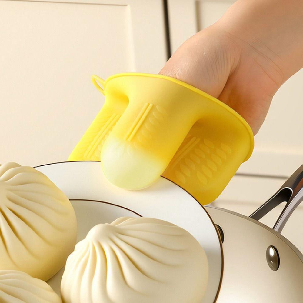 Kreative Silikon-Isolierhandschuhe Rutschfeste Küchen-Handklemmen Hitzebeständige Handschuhe Kochen