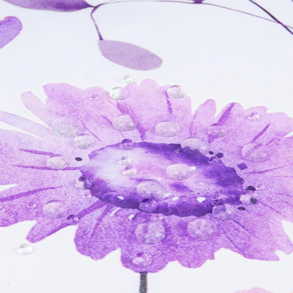 Watercolor Floral Shower Curtain, Flowers Print Spring Bathroom Curtain, Wildflowers Home Décor Machine Washable Bath Curtain