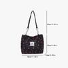 New Large Capacity Tote Bag Cherry-print Lightweight Shoulder Bag Zipper Handbag Girls