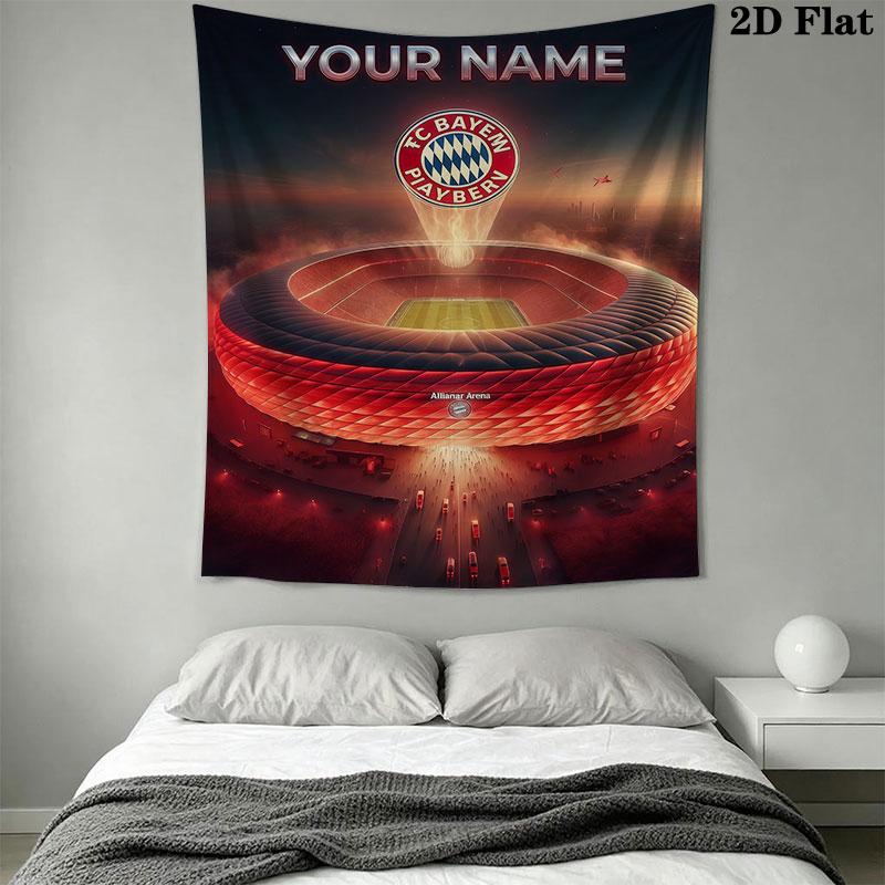 Custom FC Bayern München Wall Hanging Printed Fabric Blanket Decorative Tapestries for Bedroom Living Room Home Decor
