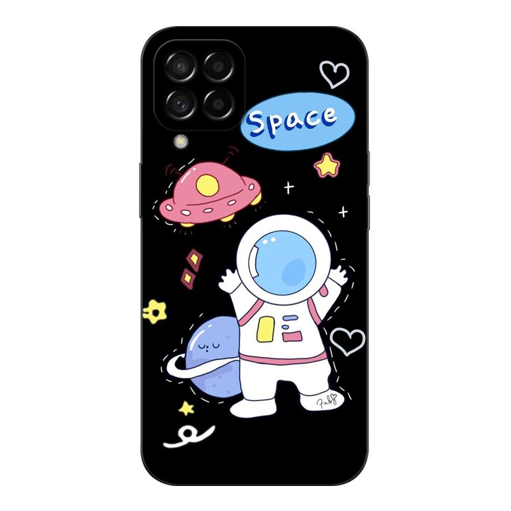 For Samsung Galaxy M53 5G Case Phone Back Cover M 53 m536 Case Soft Silicone Black Tpu Case cute funy