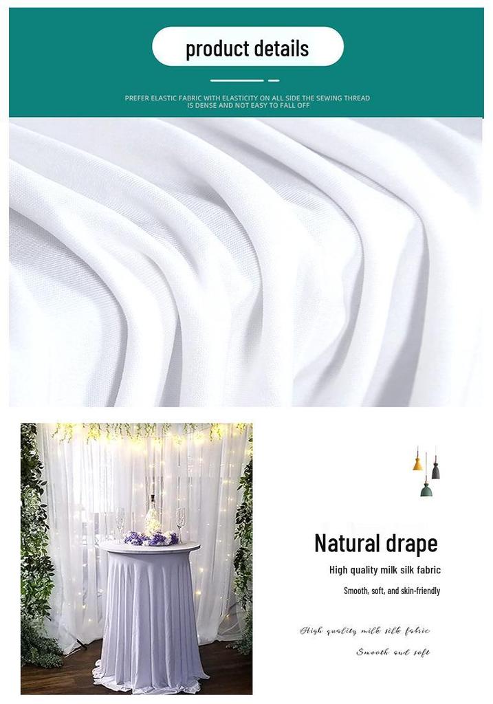Elastische runde Tischdecke für Cocktail- oder Banketthochstühle