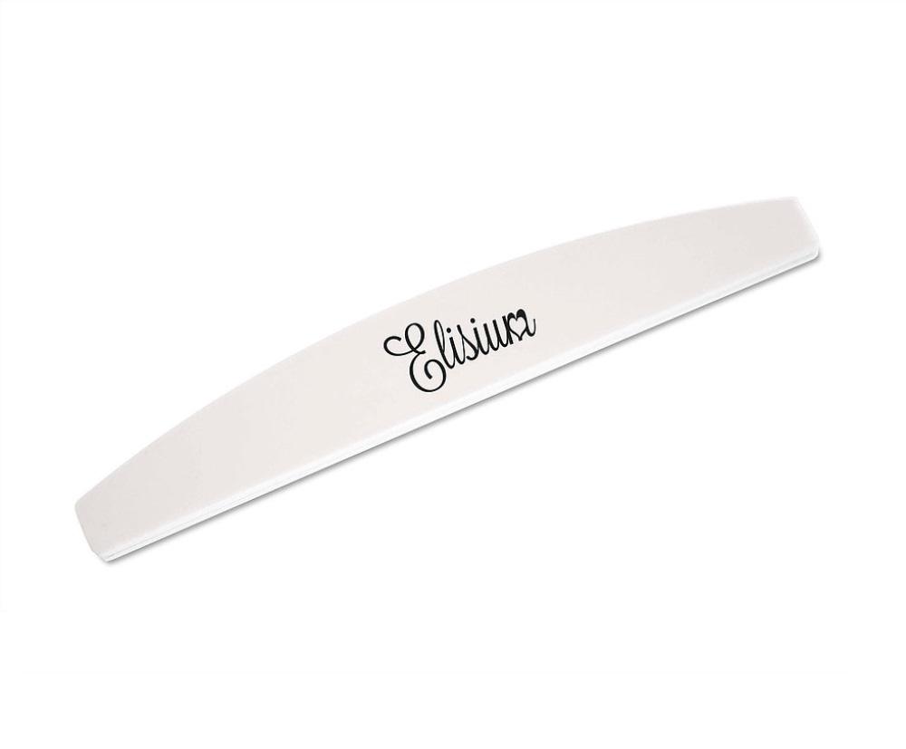 Advanced Dual-Sided Crescent Nail File - 100/180 Grit for Salon Professionals