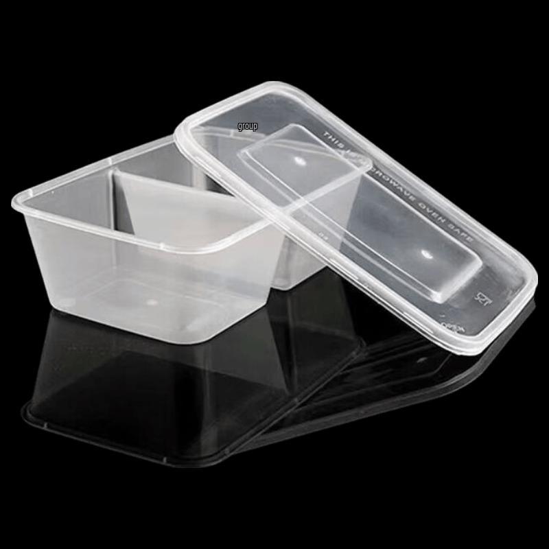 Double Compartment Rectangular Food Container