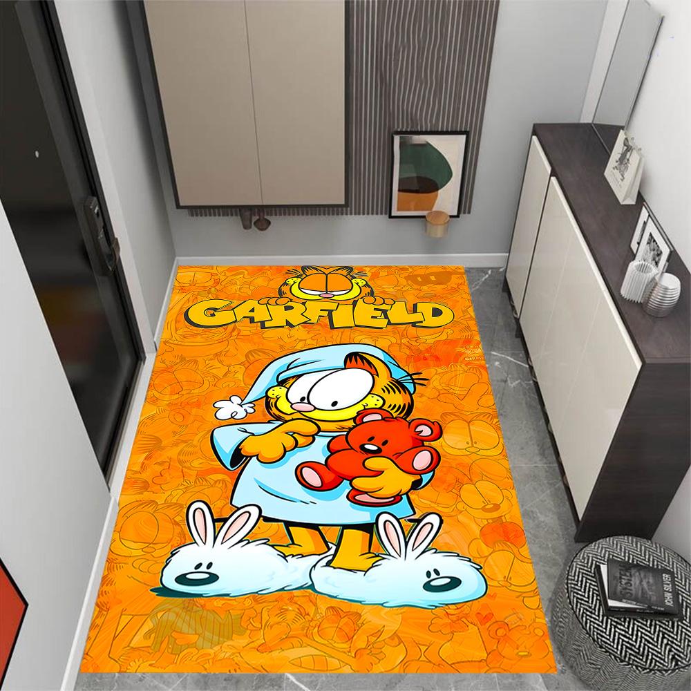 Tappeti Antiscivolo a Tema 'L'Avventura Accogliente di Garfield' - Arredamento per la Casa in Poliestere, Adatti per Camere da Letto, Soggiorni, Ingressi, Studi e Decorazioni